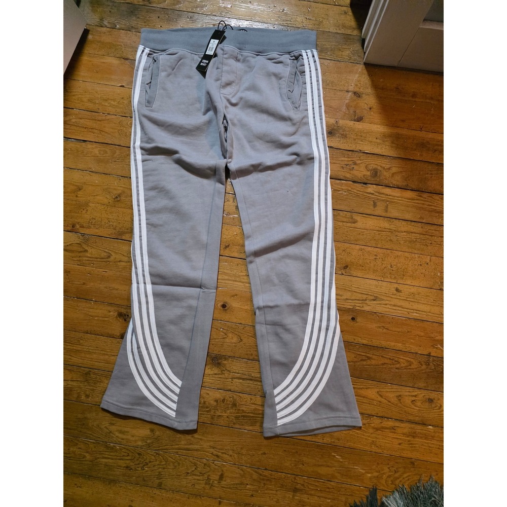 Urban Beast Mens Stripe Long Pant Heather Grey Athletic Sweatpants UB3024 Size M